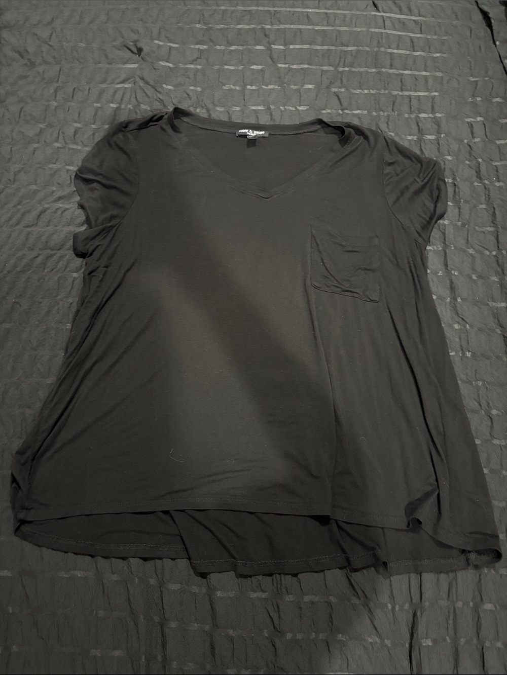 v neck pocket shirt